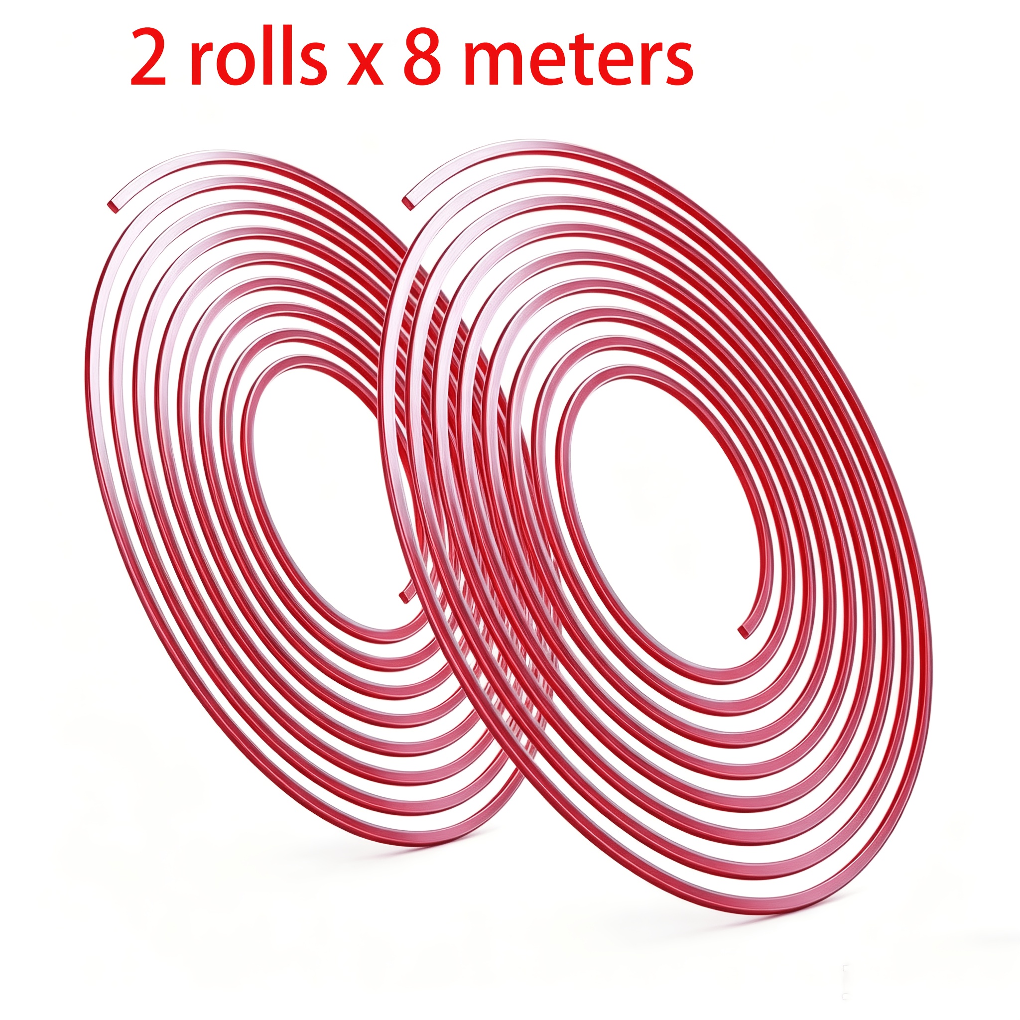 Image of 2 Rolls 8m Scratch And Collision Protection Strips - Transparent Pvc Car Door Anti-collision Strips - Fit For 157.48 Inch Vehicles, Car Exterior Additions
