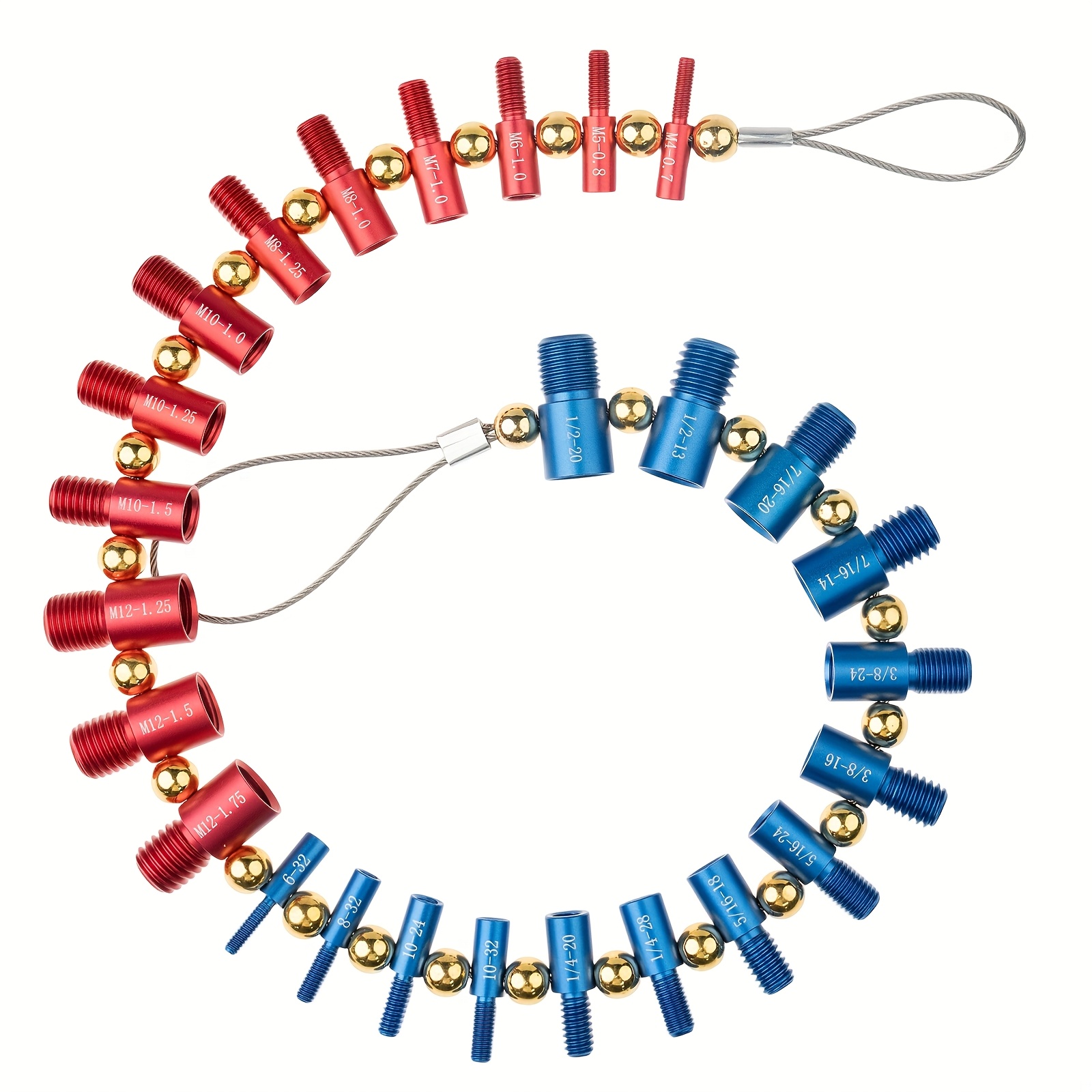 TEMU Nut And Thread Checkers 26 Male/female Gauges - Compact Locking Nut Identifier, Thread Tool For Measuring Or Hole Threads