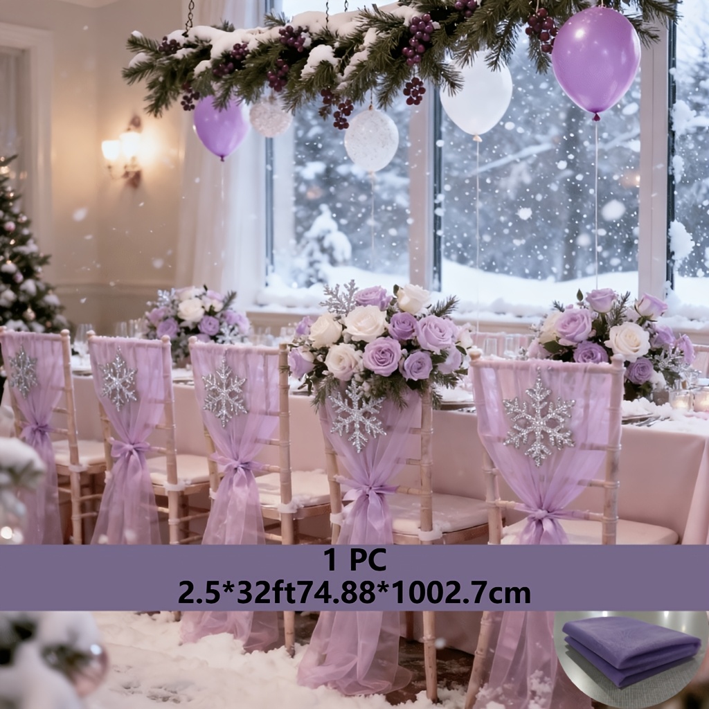 E-shop 1 Rolle "LCB" 32ft Valentinstag Helllila Tüll | Vielseitige Dekoration, geeignet für Hochzeiten, Geburtstage, Treppen, Stühle, Bögen, Bühnen,