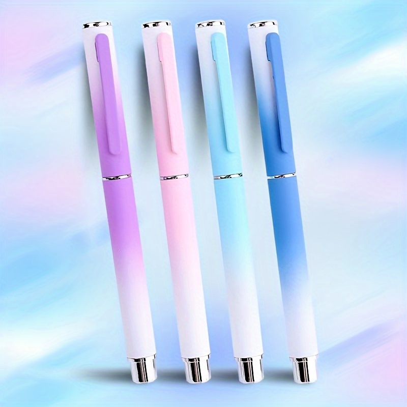 1pc/4pcs/ Metal Pen - 2 Refill , 0.38mm Tip - Suitable For School, Office, Business , Gifts, Etc