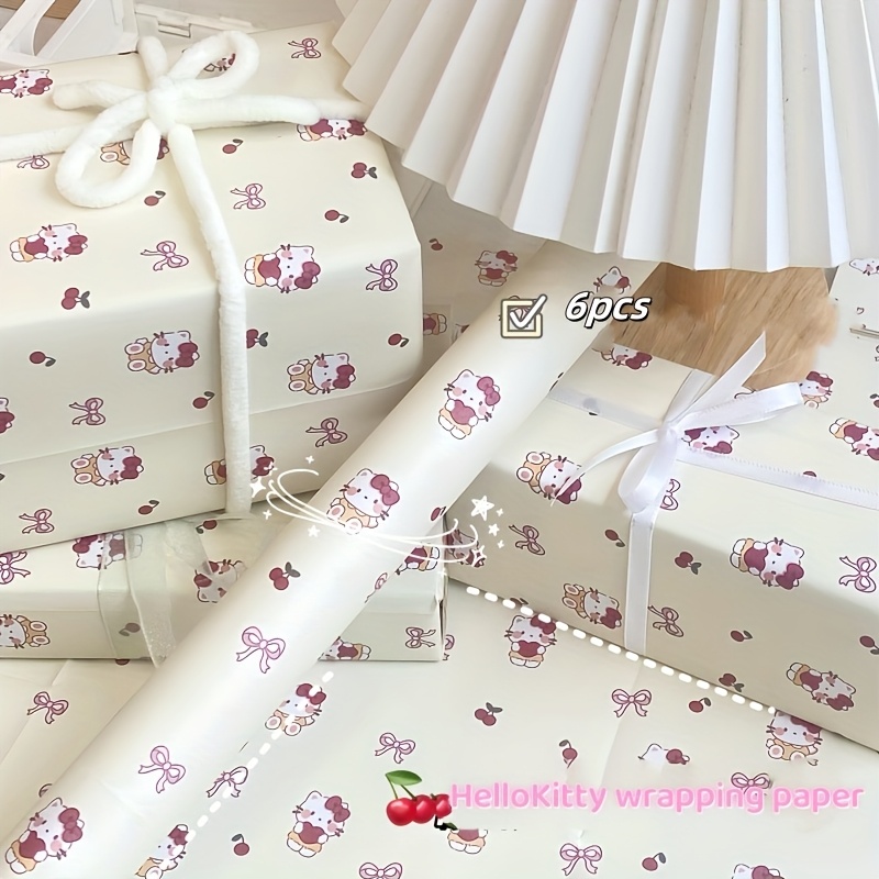 

6pcs Sanrio Hello Kitty Wrapping - Visually Appealing & For Birthdays, Holidays, And