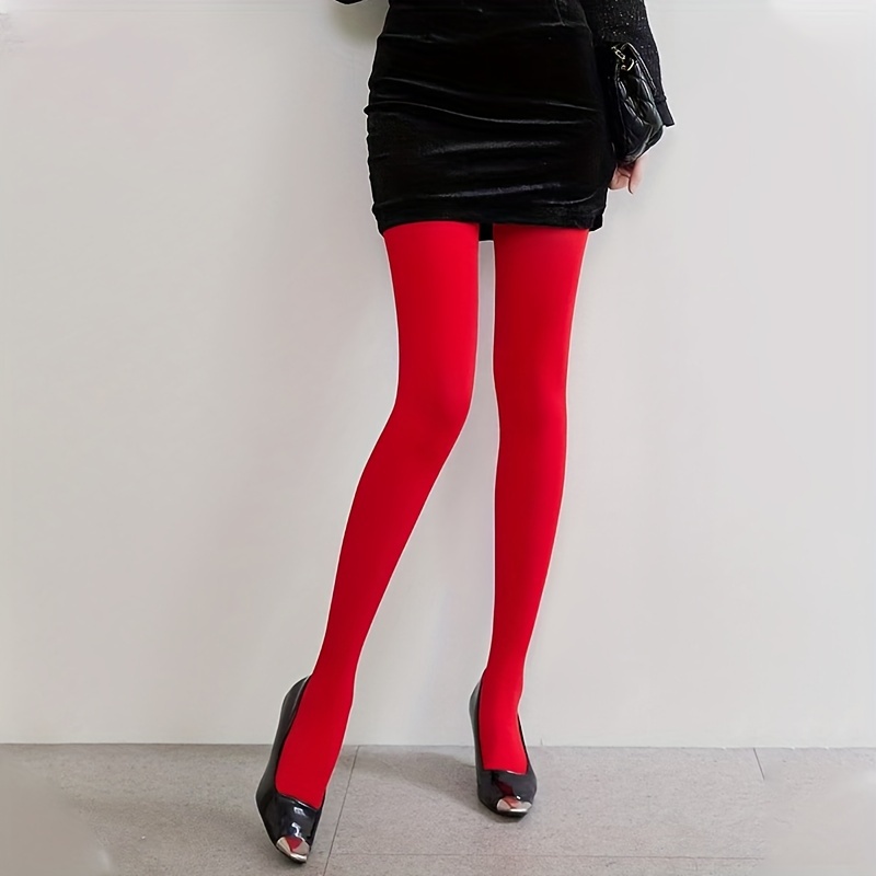 

Women's 80d Semi-opaque Tights, High Waist Soft Solid Color Pantyhose, Autumn/ Accessory