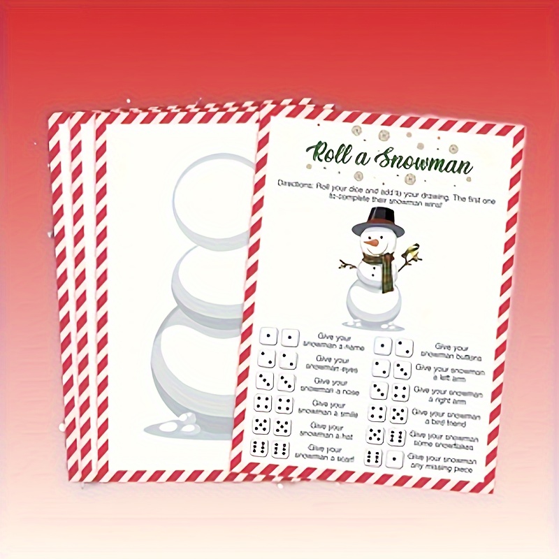 

20- Roll A Snowman Set, Christmas Activity, , No Battery Needed, , For , Christmas, 's Day