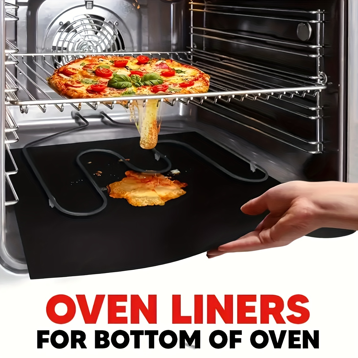 

1pc/2pcs Oven Liners For Bottom Of Oven, Large Heavy Duty Mats, Reusable Liner For Electric, Gas, , Grills - Bpa & Free Kitchen Accessories To Your Oven Clean