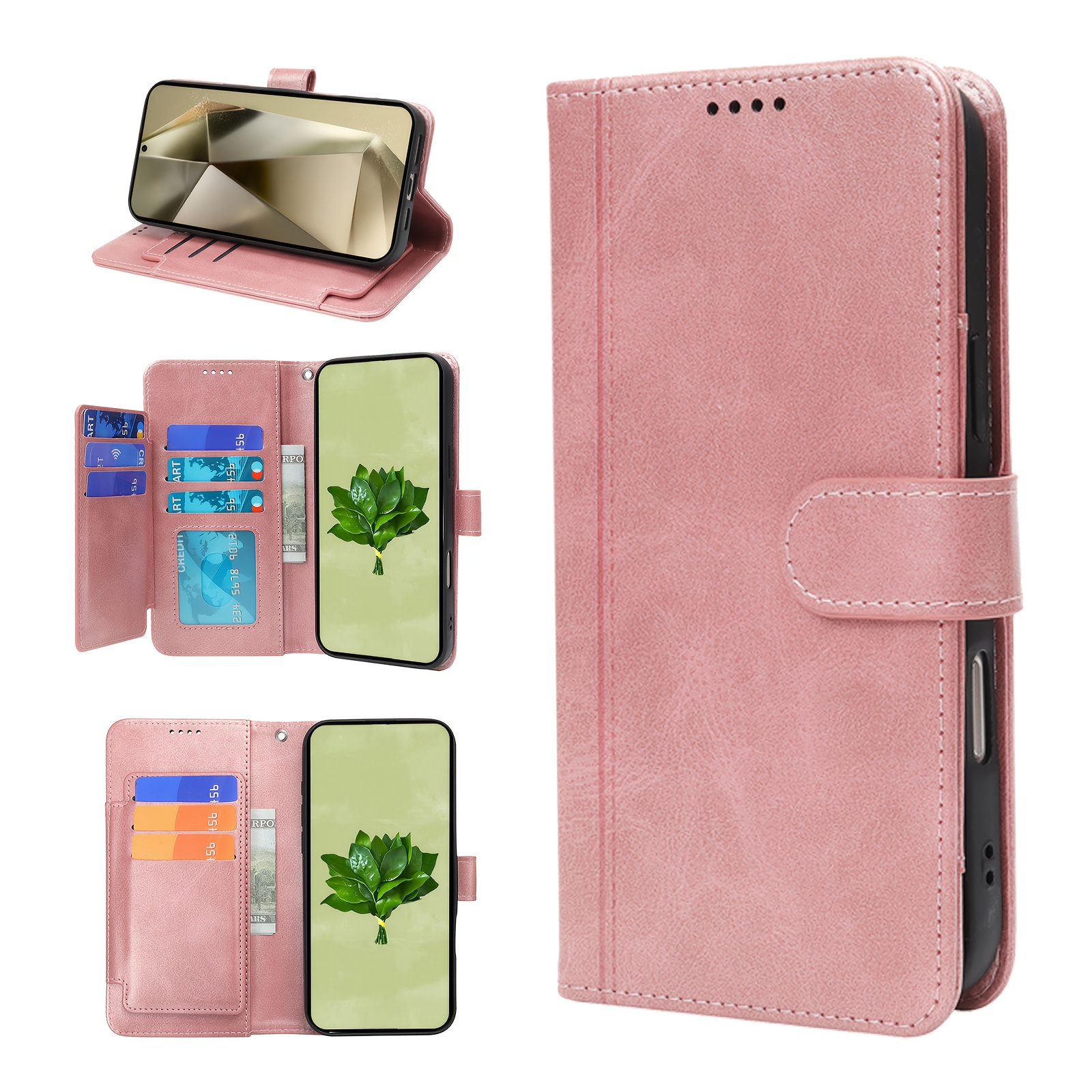 TEMU Phone Case - [for Phone Case] Flip Wallet Phone Case For Galaxy A17 4g/5g/galaxy F17 5g 9 Card Slots Pu Faux Leather Mobile Phone With Buttons