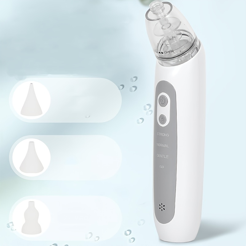 Electric nasal suction with music, 3 nozzles, white