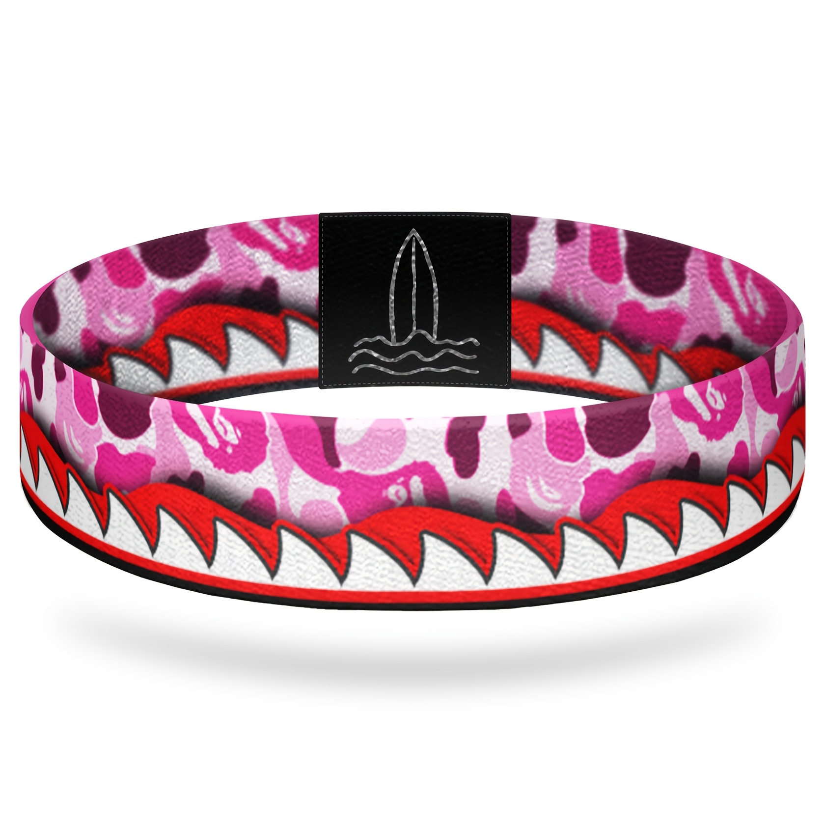 Ocean Shark Camouflage Print Stretch Surfing Wristband Set