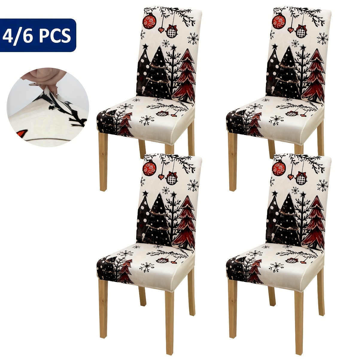 

Christmas Covers Set (4/5/6pcs) - , Slipcovers For In Homes And Restaurants