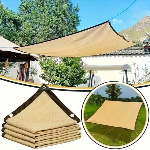malla de sombreo transpirable densidad - beige, multi-tamaño, adecuada para patios , picnics, carports y sombrillas de jardín/ y pasillos malla de sombreo transpirable a color