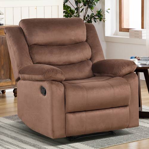 manual recliner chair massage recliner chair for living room upholstered single sofa with padded armrests theater lounge with footrest side comfortable leisure chair