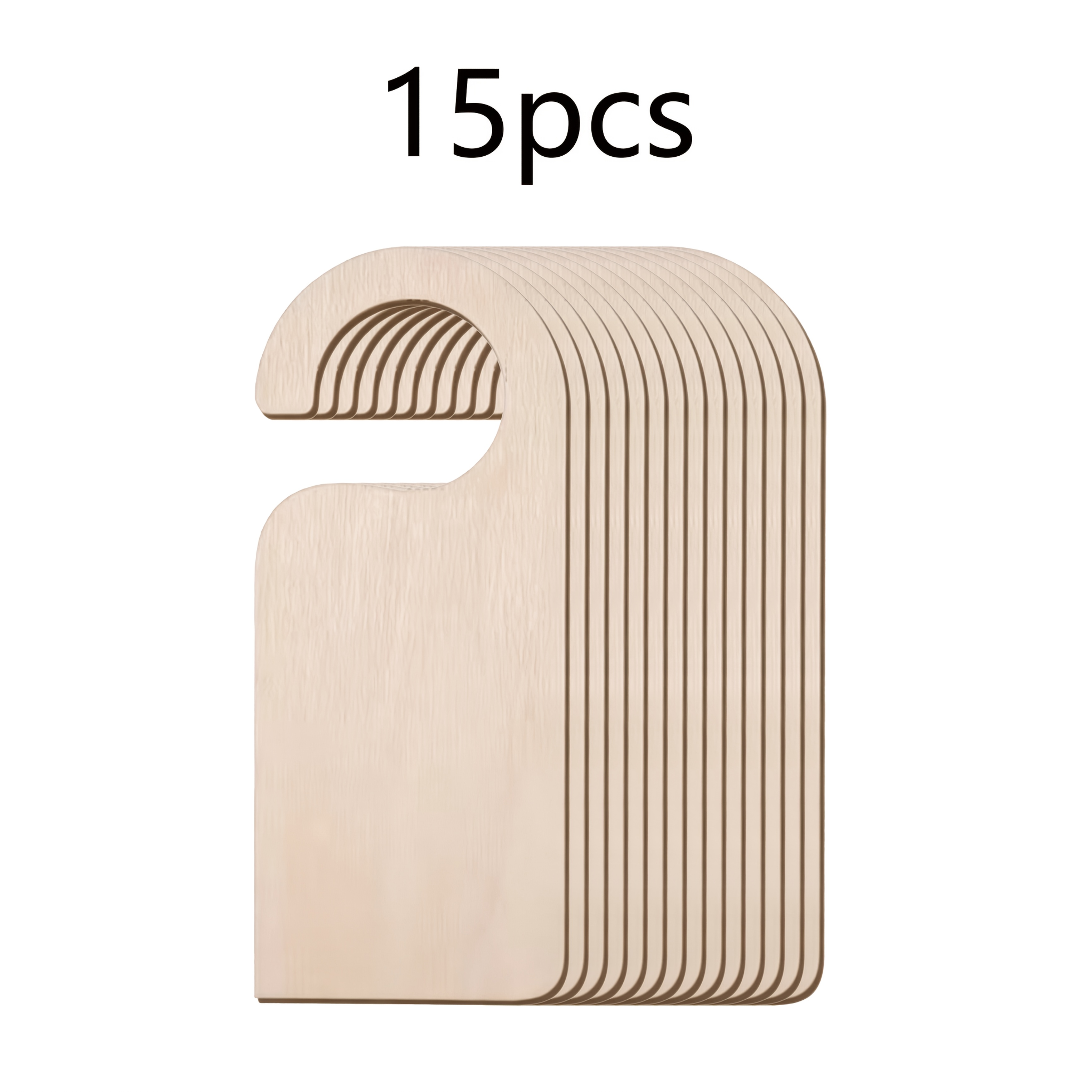 TEMU 15pcs Wooden Door Hangers Suitable For Wood - Multi-hook Space-saving Door Plates With Rounded Hooks, Design For Hanging Decorations For Guest