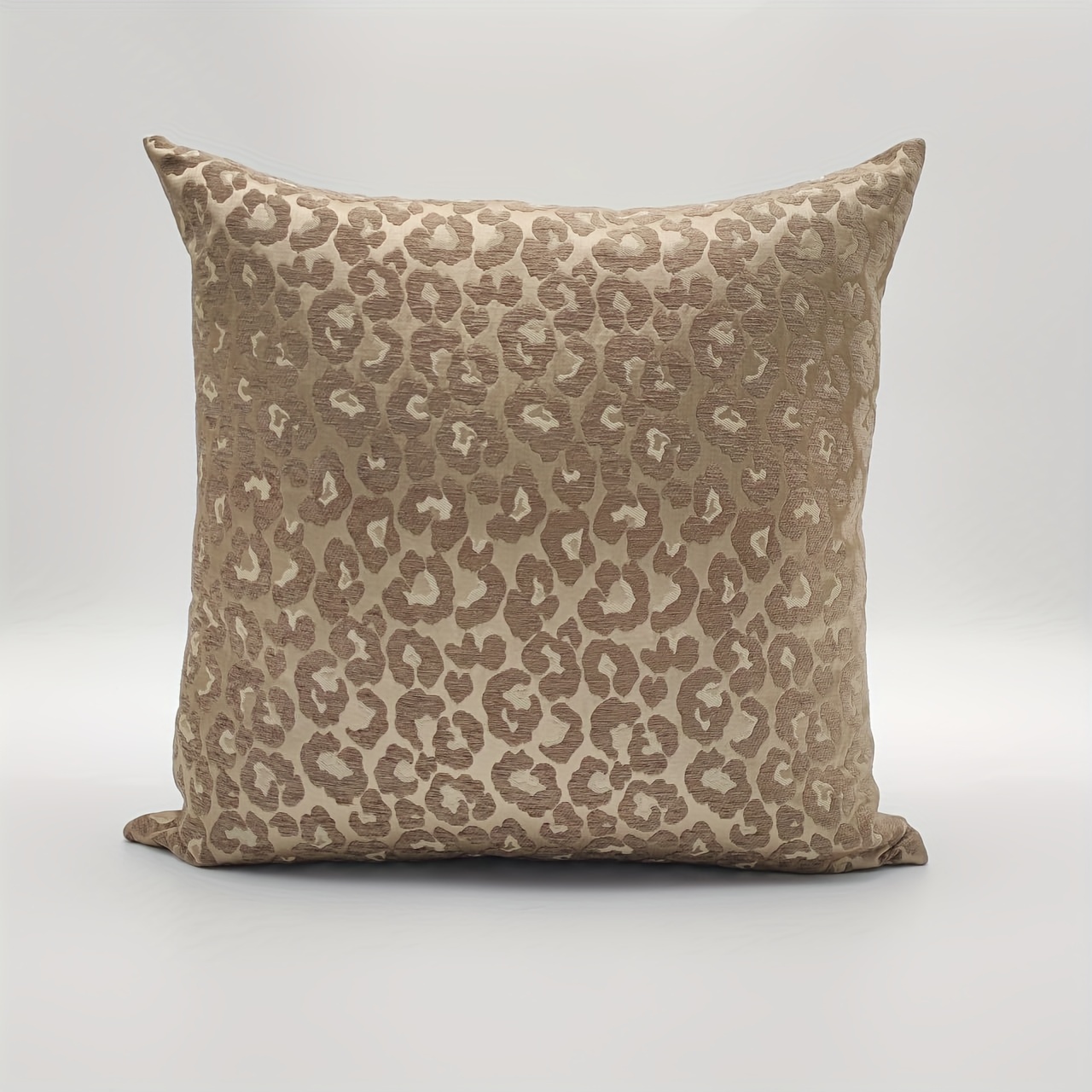 

1pc Wild And Stylish Khaki Leopard Style Sofa Throw Pillow Cover For Living Room