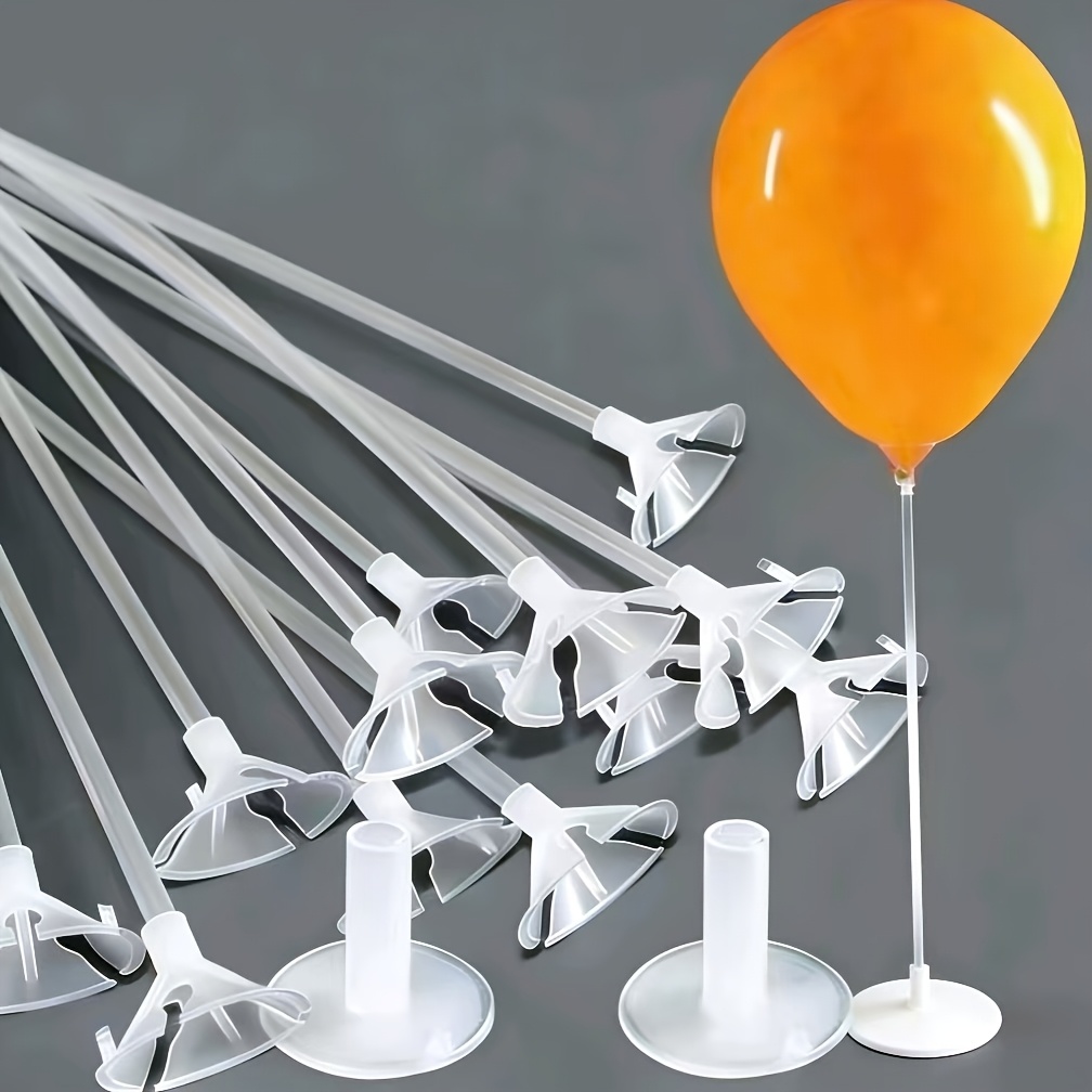 TEMU 1 Set de 10 soportes autoadhesivos para globos, 32 cm, material de cristal, para Navidad y Halloween