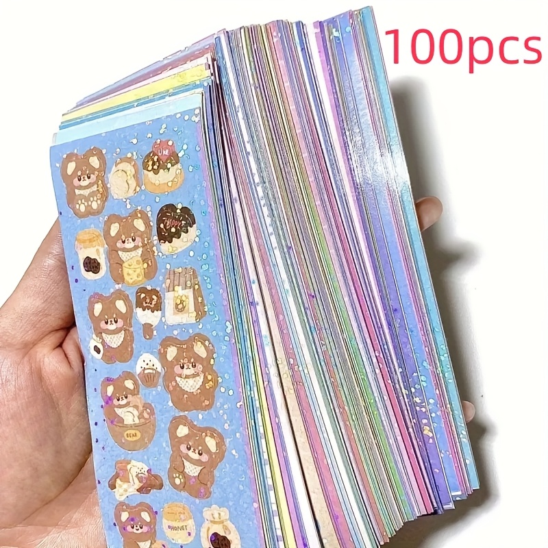 100pcs Of Stickers, Non-repeating Gu Card Set, Cheap 's Handbook, Laser Sticker, Free With Big Suit, Handbook, Sticker, Bone Card, And Fixed Sticker, Gu Card Full Set