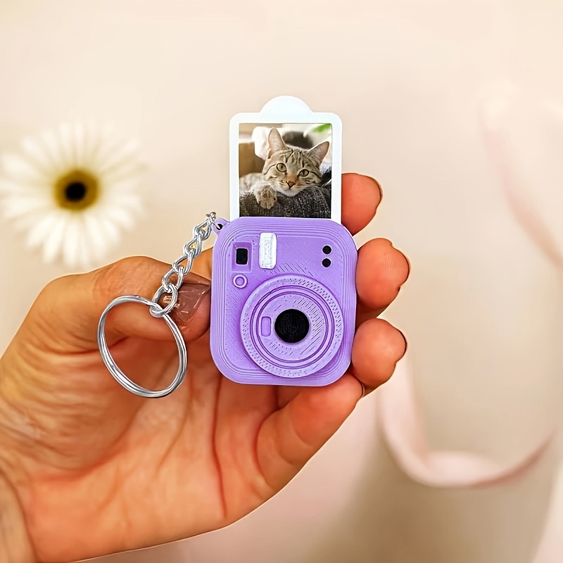 TEMU 1pc 3d Printed Mini Camera Styling Photo Keychain For Backpack Decoration, Backpack Pendant, Family Gifts. Unique Ideal Anniversary, Birthday,