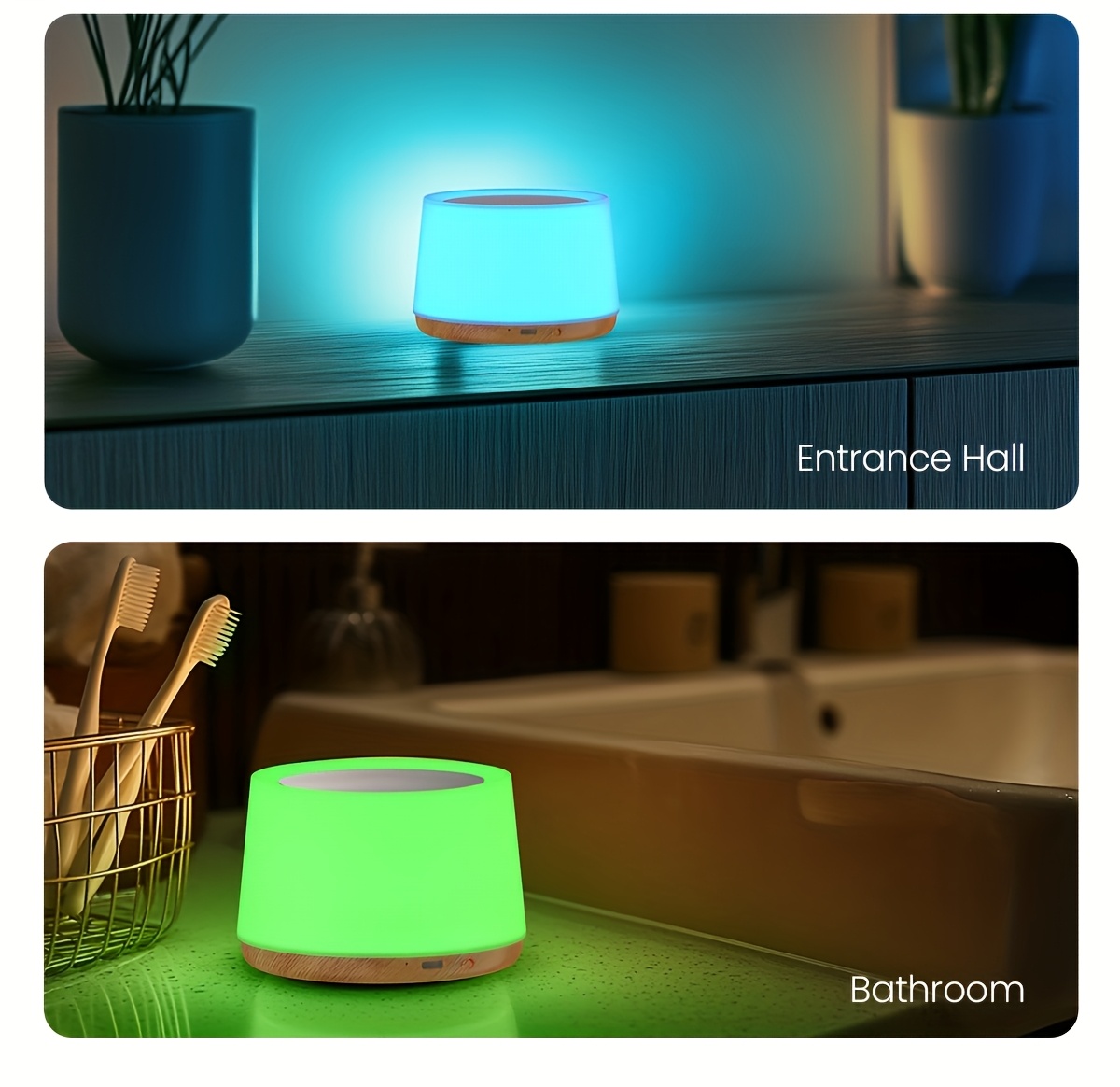Lihangstar Touch-Sensitive Smart Lamp, a Brand New Touch Bedside Lamp, Night Light/Table Lamp, Adjustable Brightness And Color Night Light, USB Rechargeable/Suitable for Bedroom, Living Room, Parties, Desktop, Birthday Gift Ambient Light