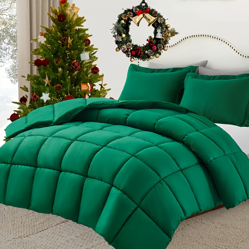1pc Bedding Comforter Duvet Insert - Quilted Comforter Featuring Corner Tabs - Box Stitched Down Alternative Comforter