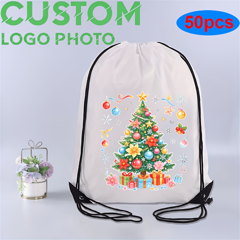 50pcs Customizable Climbing Rope Bags, Durable Polyester Material