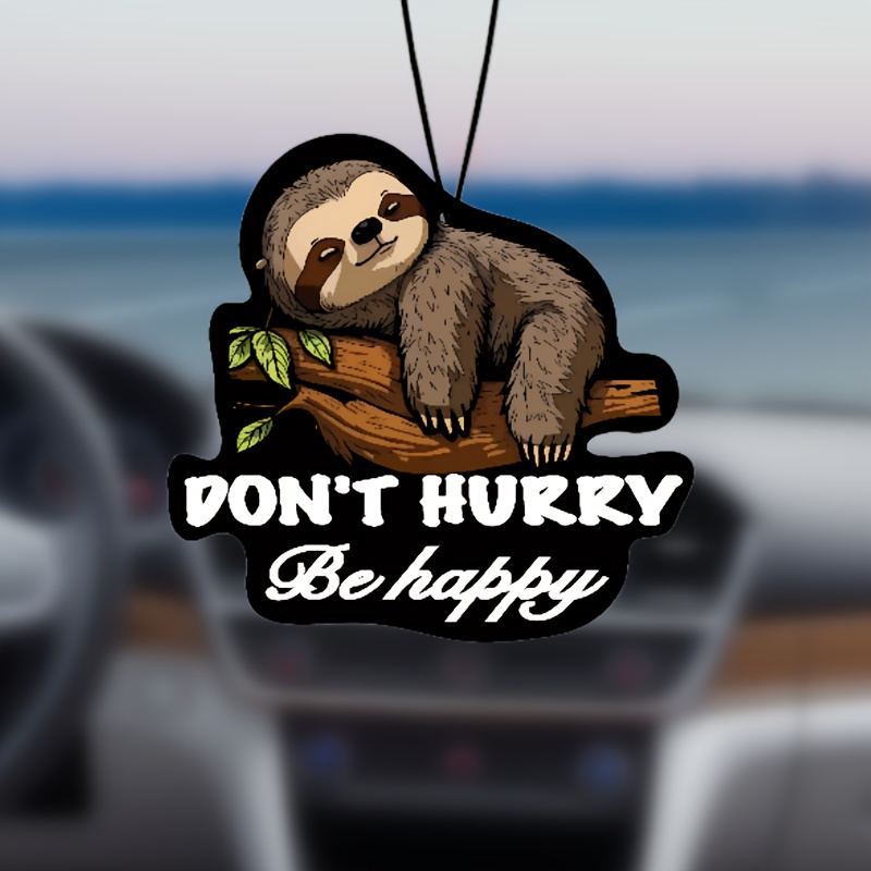 

Charming Sloth Design Car Air Freshener - Car Mirror Hanger With Scent Source: Paper Fragrance Sheet - Suitable For Men And Women