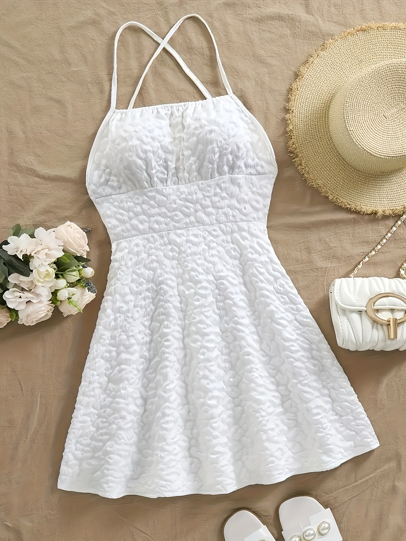 green emerald velvet dress Ace One-Shoulder White Graduation Dress main image 0