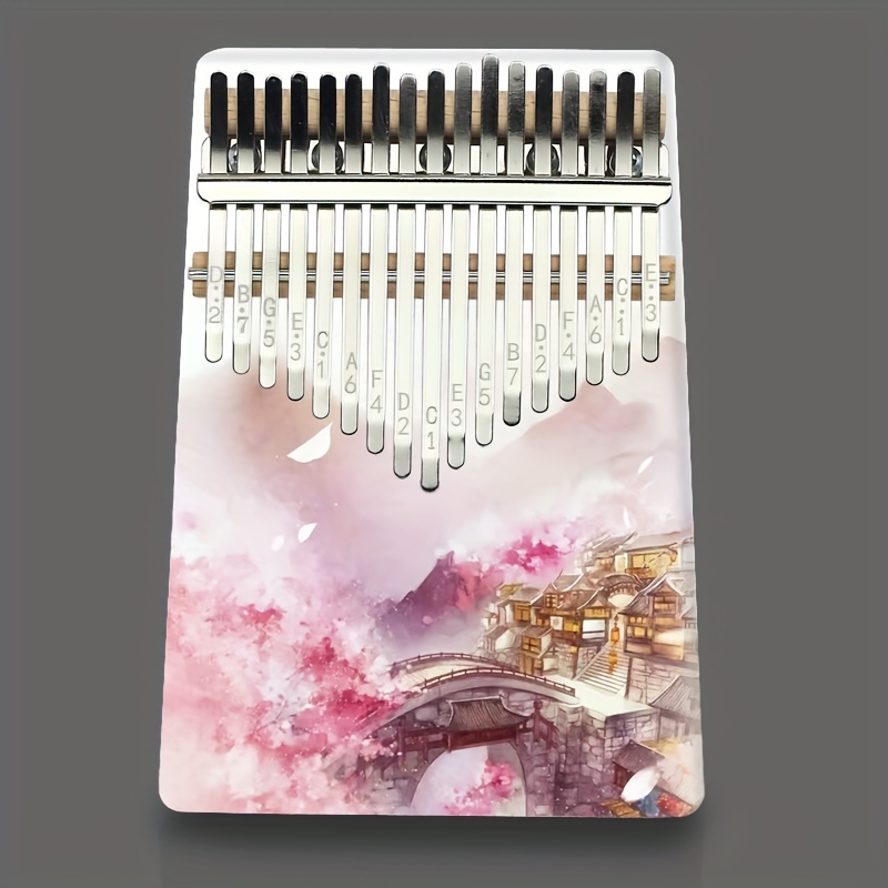 17 keys kalimba thumb piano high quality wood mbira body portable musical instruments with learning book tuning hammer accessory wood acoustic musical gifts