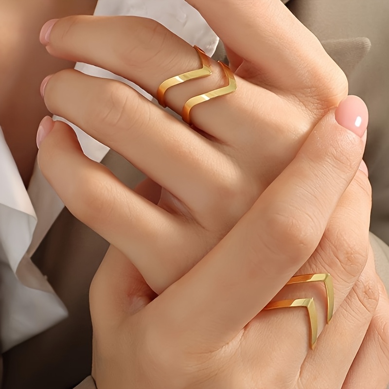 Western Ins Fashion Open Index Finger Ring, Trendy Style