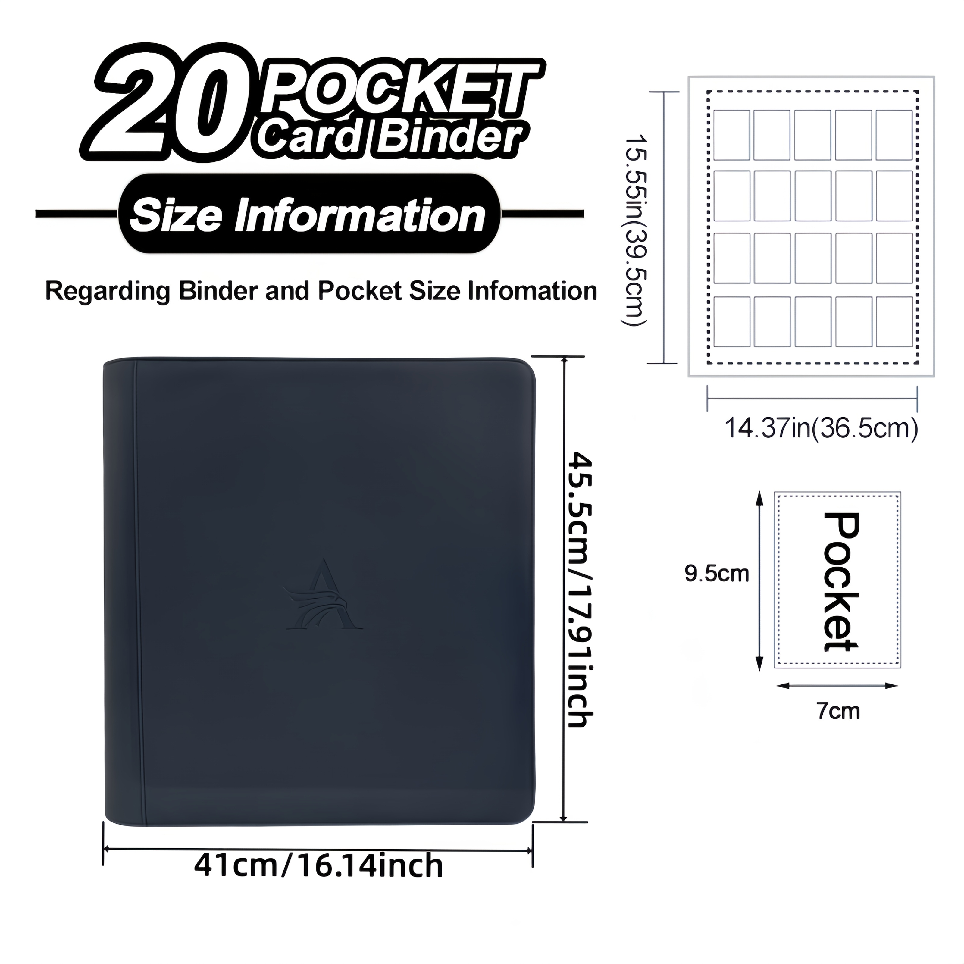 20 pocket card binder premium zip trading card binder 1280 - Temu