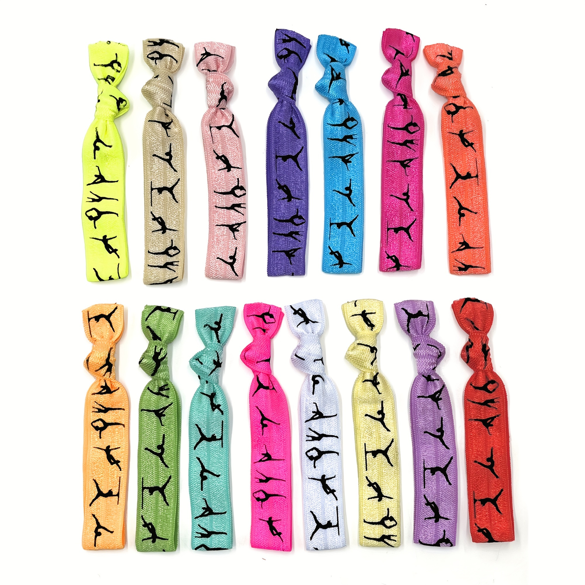 

[customer ] 10/25pcs Tied Fashion Bracelet Gymnastics Sports Yoga Action Print Bracelet Color Random