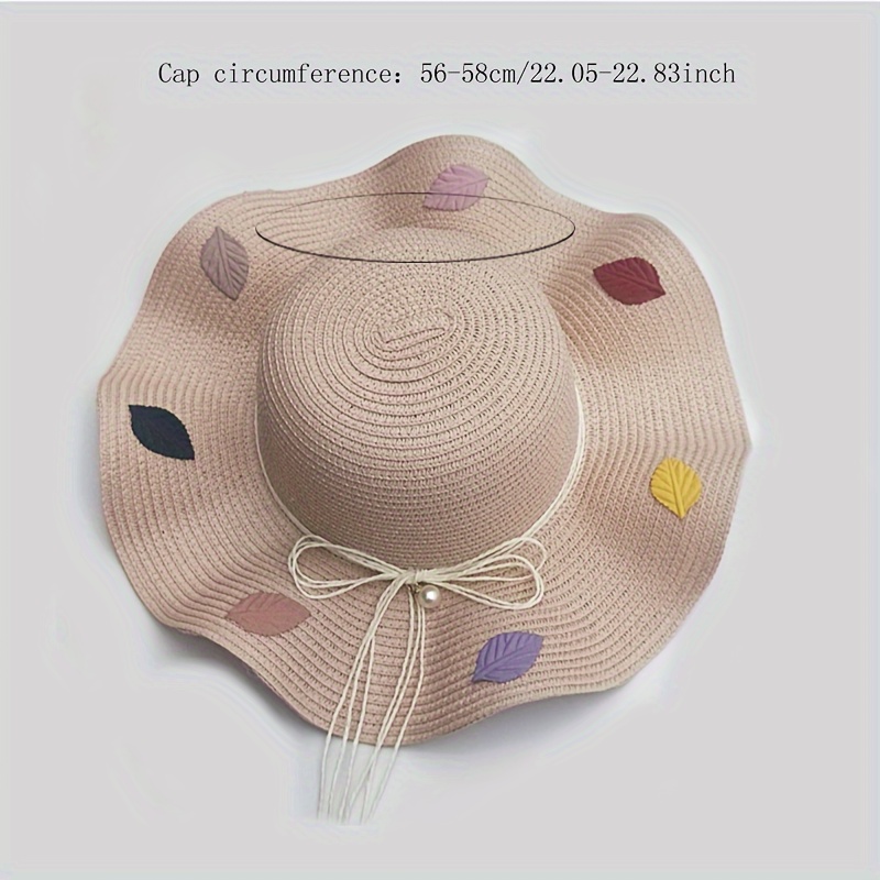 Stay Protected in Style: 1pc Wide Brim Straw Hat for Summer Beach Fun,Temu