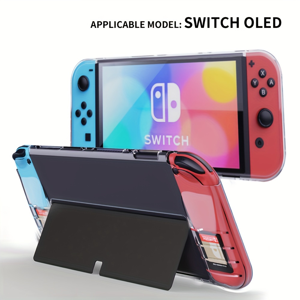 

Grefay Tpu Protective Case Switch Oled Model With Game Card Slots, Dockable Soft Cover With Shock-absorption And Scratch Resistance Features