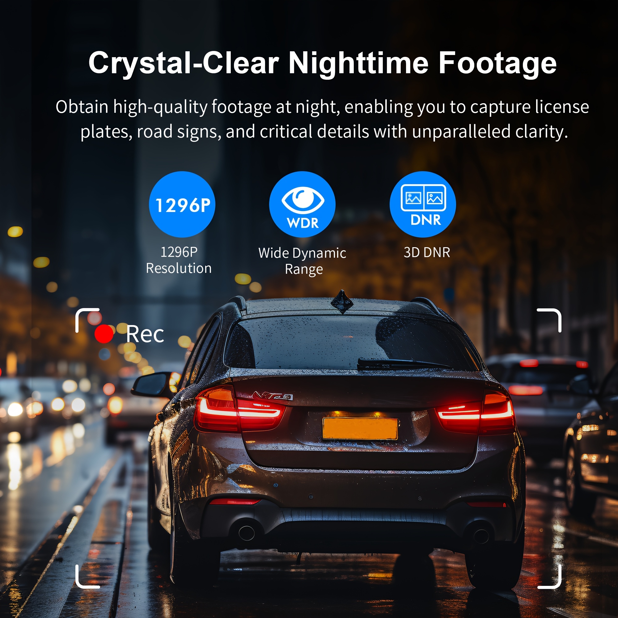 dash cam front 1296p mini 2k dashcam for cars with app voice control wifi with wdr   loop recording 145 wide 24h parking monitoring   for cars d5 7