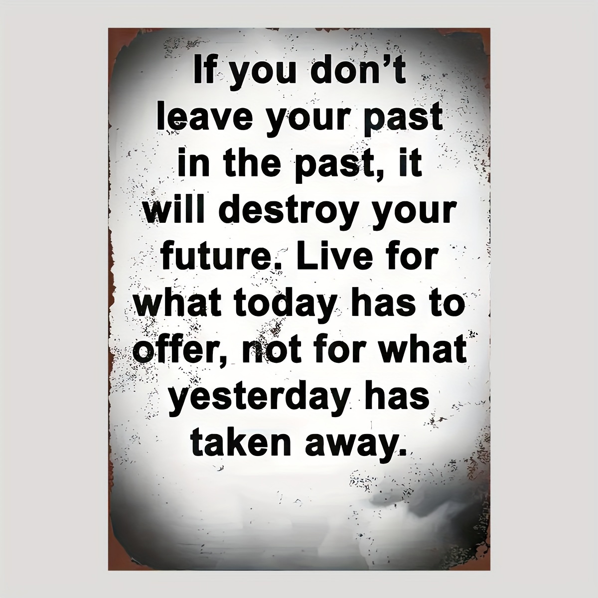 

Inspirational Quote Canvas Wall Art - 'leave Your Past In The Past' Motivational Poster For Home, Office, Or Farmhouse Decor - Perfect Gift For Men & Women, Polyester, No Frame