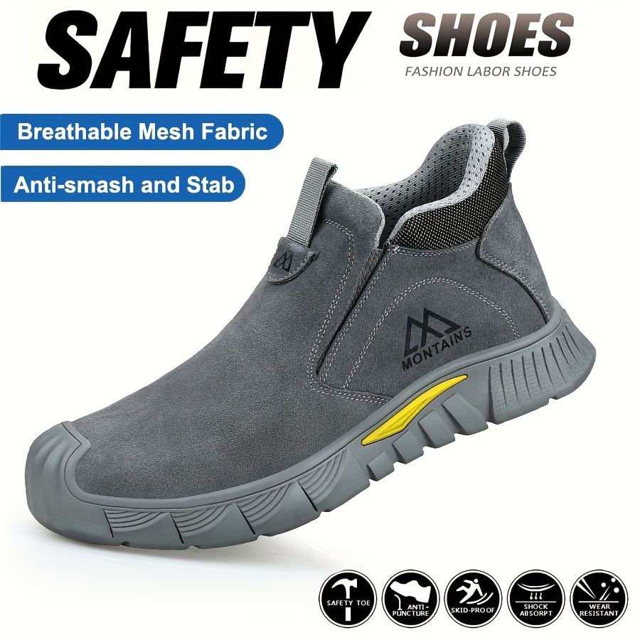   safety shoes wear resistant breathable anti fall and puncture proof work protective shoes