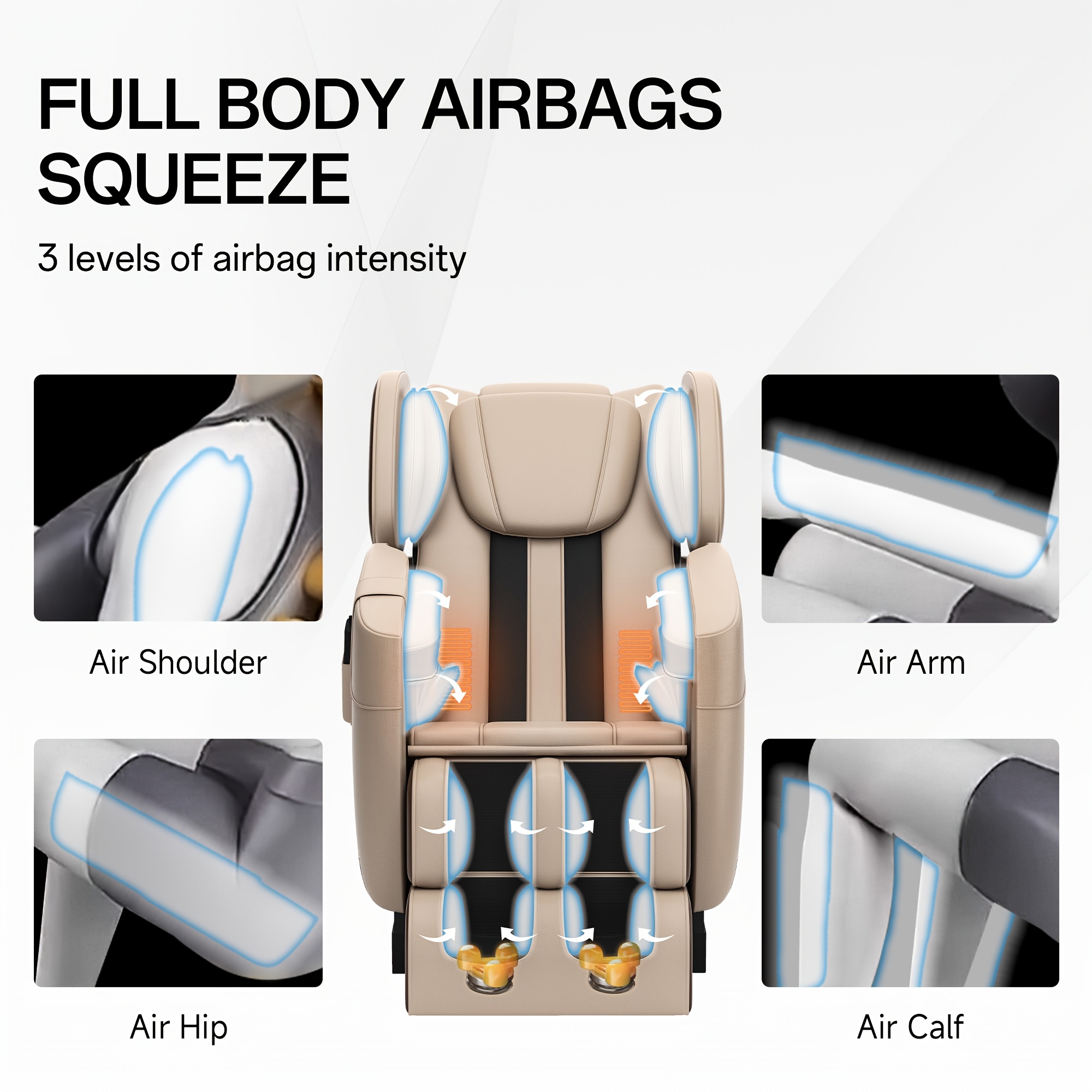 ss05 zero gravity full body massage chair with heat 6 auto manual   8   massage rollers ideal for neck back hips and   massage fathers day and mothers day gifts for the elderly Product details 8
