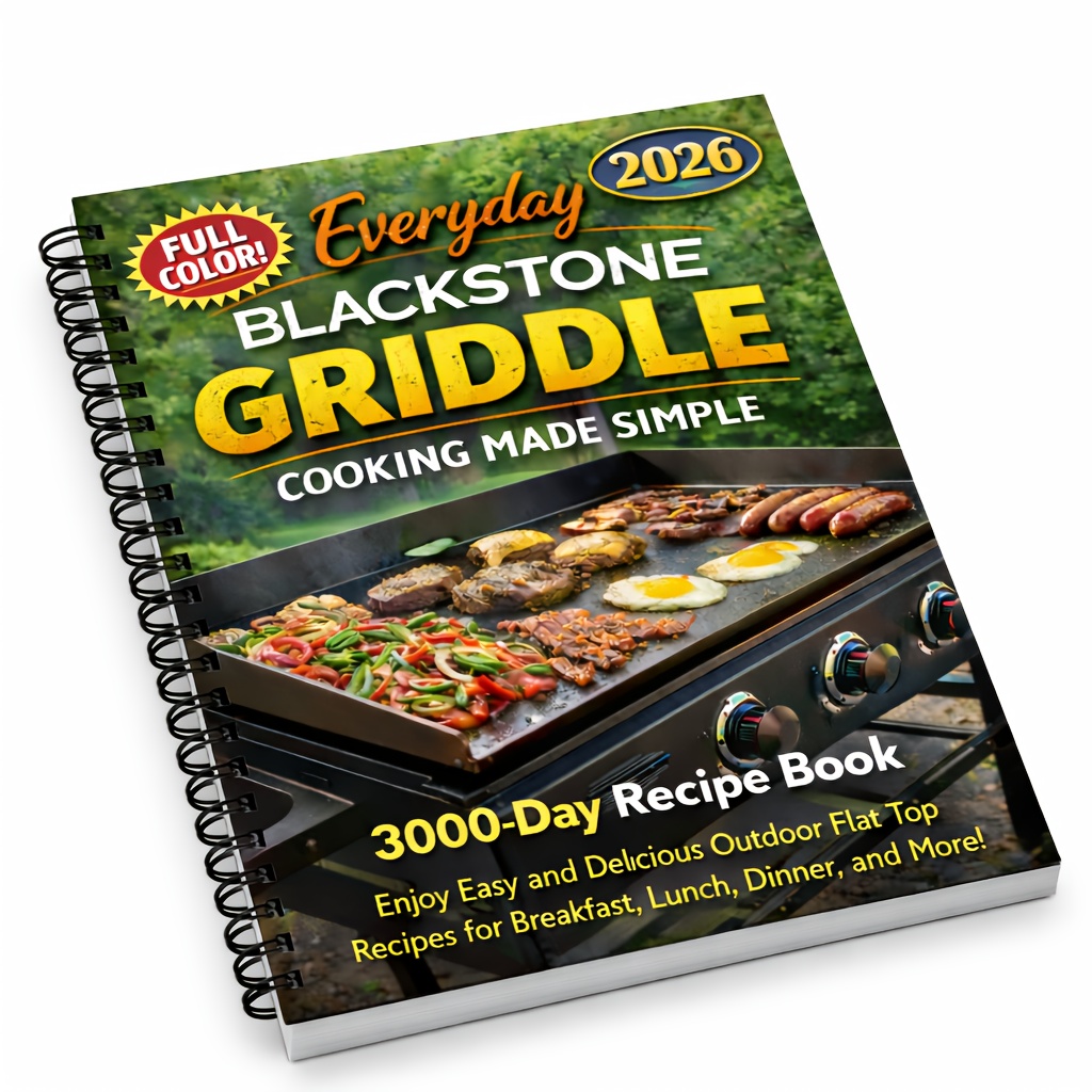 blackstone griddle cookbook with   by step recipes for everyday outdoor cooking