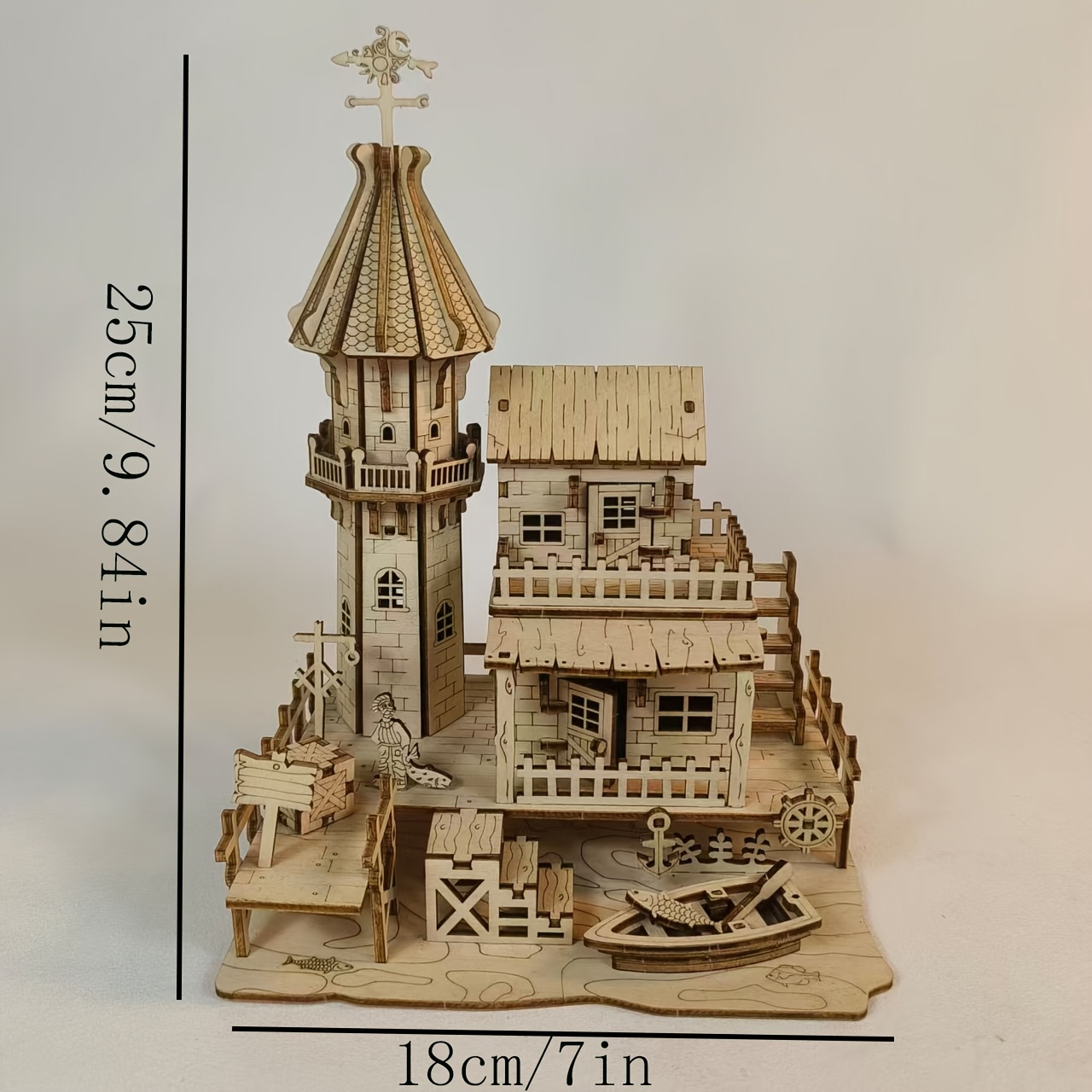 3D Wooden Puzzle Miniature House Building Kit