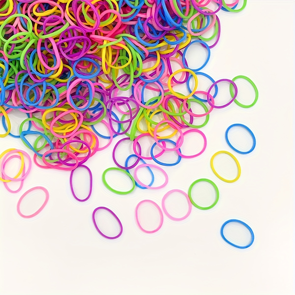 Ygdz 500pcs Elastic Hair Bands, Clear Hair Elastics Rubber Bands Hair Ties