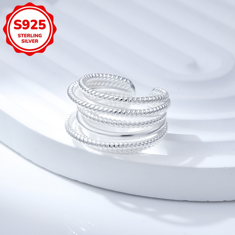 Sterling Silver Stackable Rings for Women Geometric 4g Daily Wear