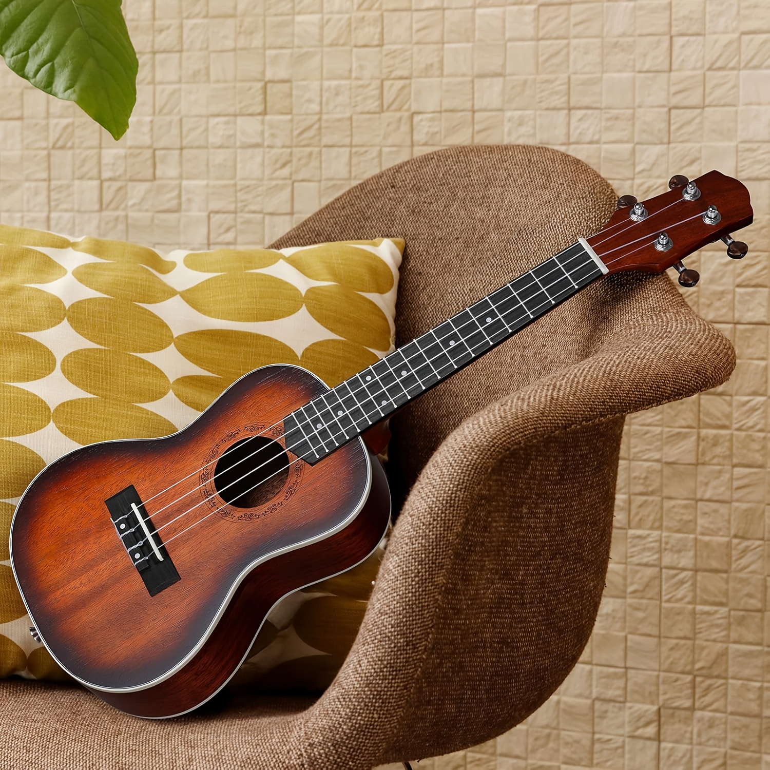 

23 Inch Ukulele Guitar, Ukulele For Adults, Handmade Hawaiian Guitar With 4 Strings And Pick Bag, Small Instrument, Beginner Guitar, Halloween/ Christmas/ Thanksgiving/ Birthday Gift