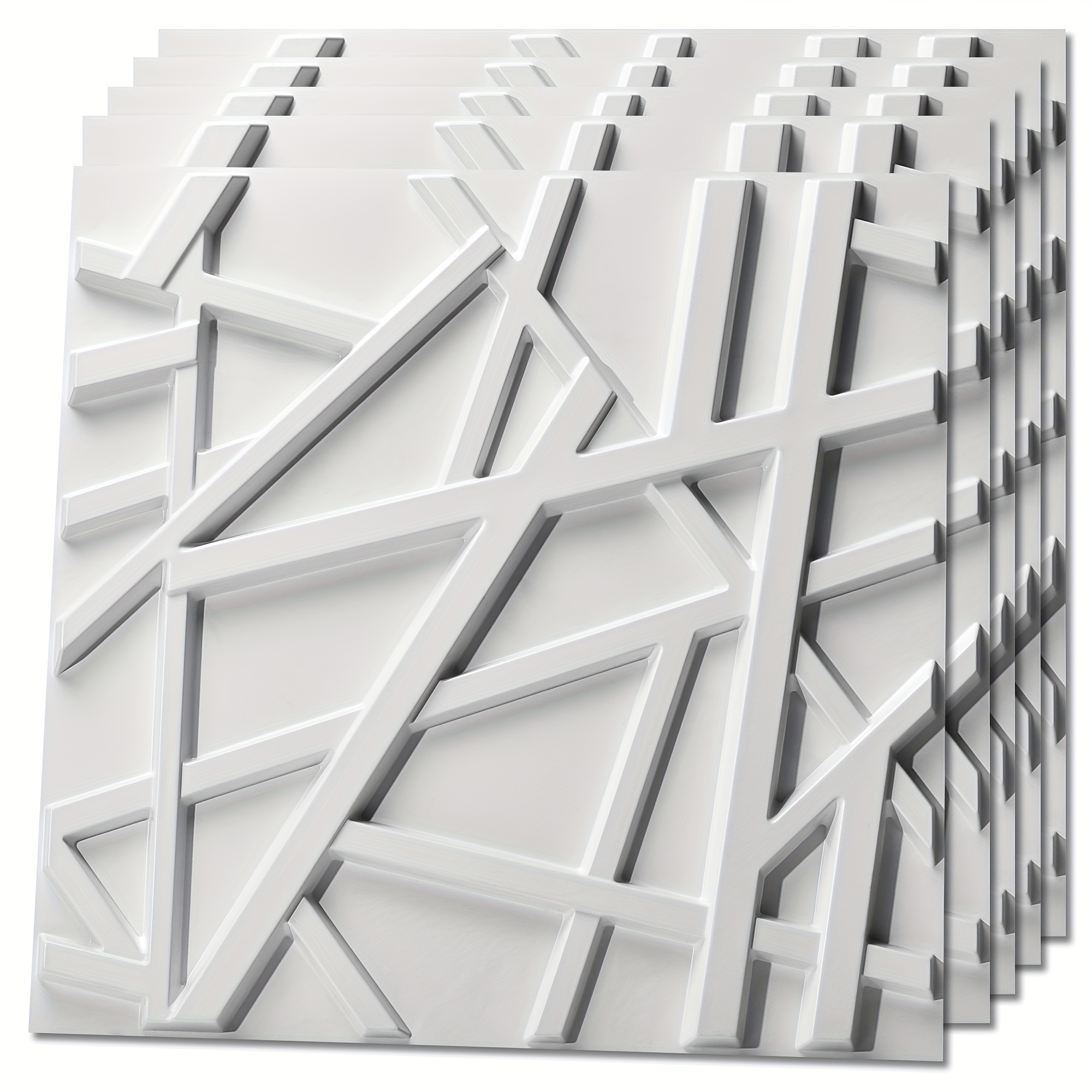 

Art3d 12-pack 19.7 19.7 In Staggered 3d Wall Panel, 32 /case