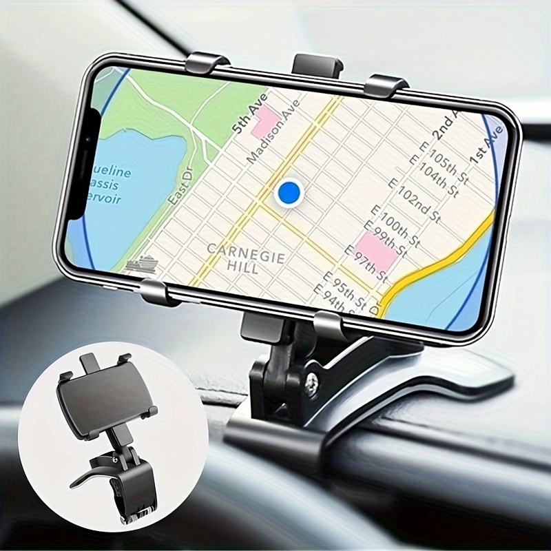 TEMU 2-pack Universal Car Phone Mount, 360° Rotatable Dashboard Holder, Abs Material, Waterproof, Wall Mount, Adjustable Round Car Phone Holder For Iphone, , , , Compatible With 4 To 7" Smartphones