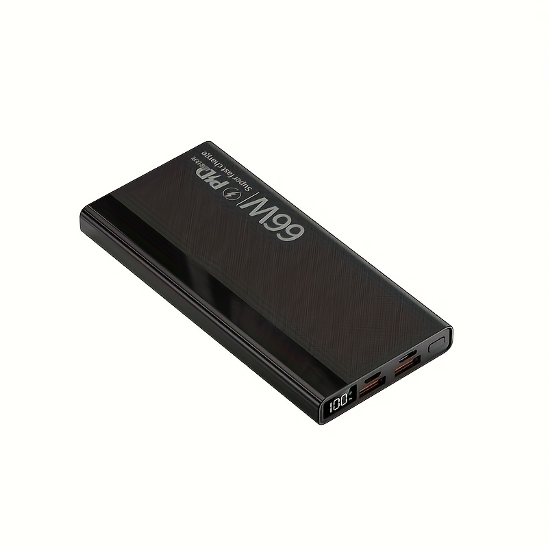 TEMU 66w Charging Power Bank With A Large Capacity Of9200mah, Dual Usb Fast Output, Charging Of 3 Devices At Time, Support Type-c, Android Interface