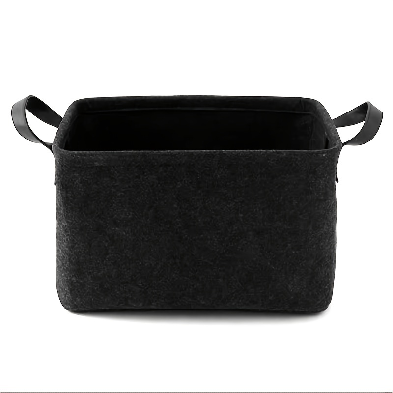 2-Pack Contemporary Polyester Felt Storage Baskets, Foldable Laundry Hamper, Thickened Toy and Miscellaneous Organizer, Home Use, Shelf Baskets