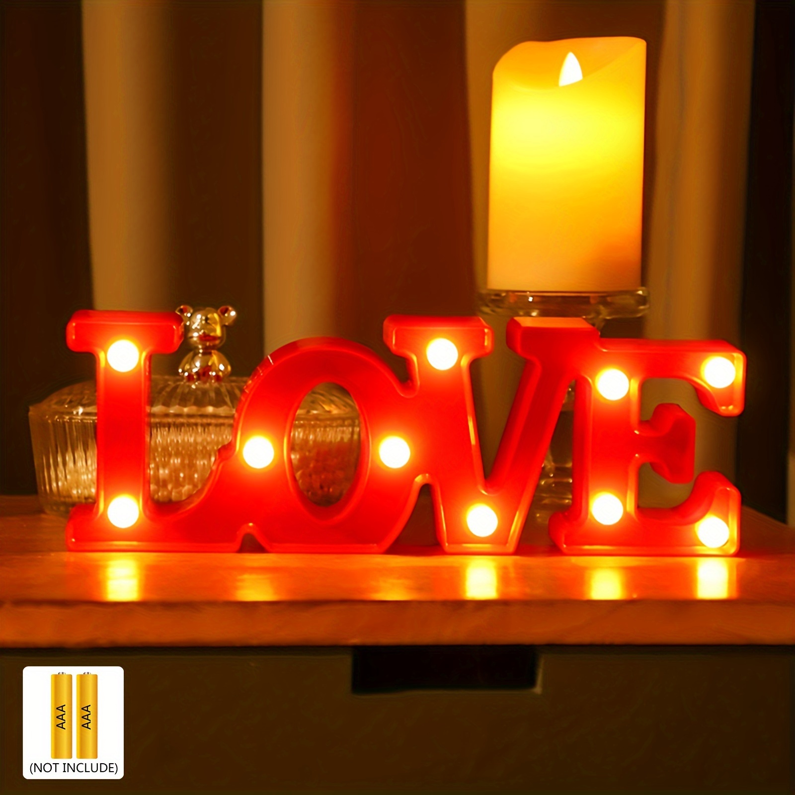 

Romantic Love Shape Night Light - Perfect For Weddings, Proposals, And Wall Decorations!