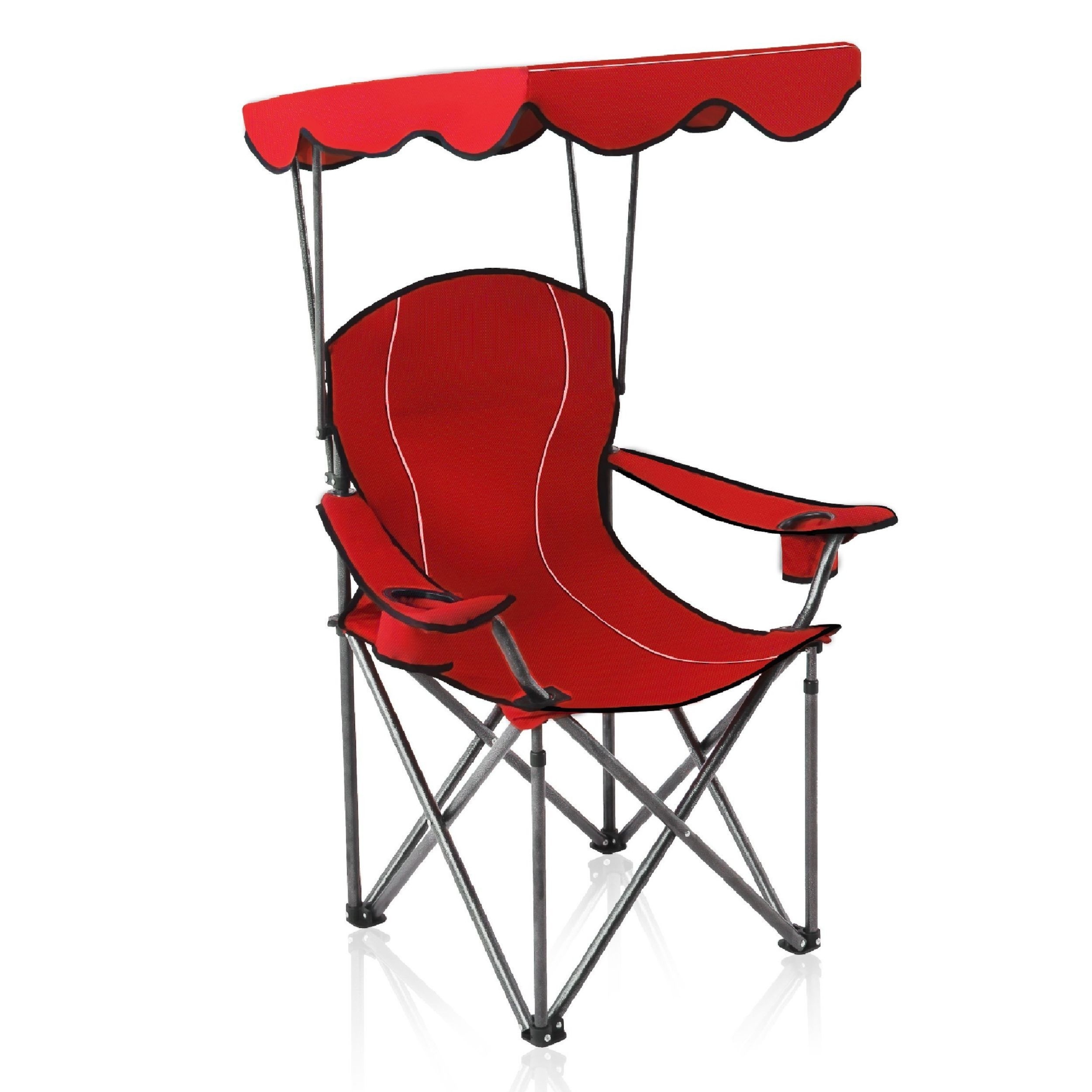 

Mix Patio Camp Chairs With Shade Canopy Chair Folding Camping Recliner Support 350 Lbs