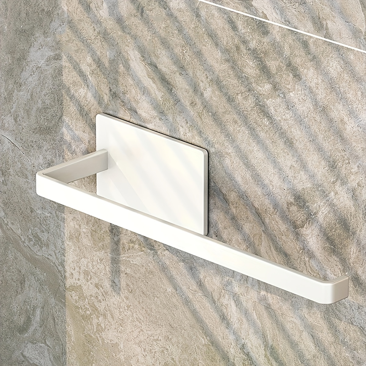 TEMU 1pc Paper Towel Holder - Wall Mount, Under Cabinet Roll Dispenser For Kitchen, -adhesive Or Installation, Durable & Lightweight Construction,