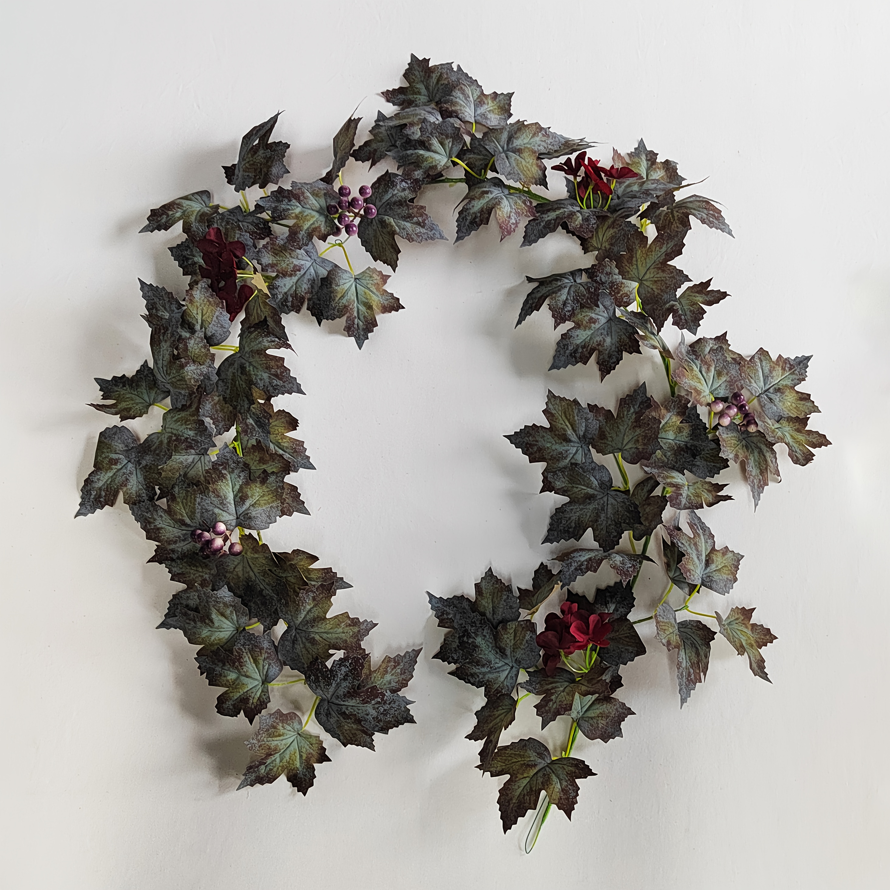 Image of Artificial Leaf Garland Vine Plant For Decoration Fake Greenery Garlands Hanging Leaves For Italian Themed Party Decor Wedding Photo Stage Favors