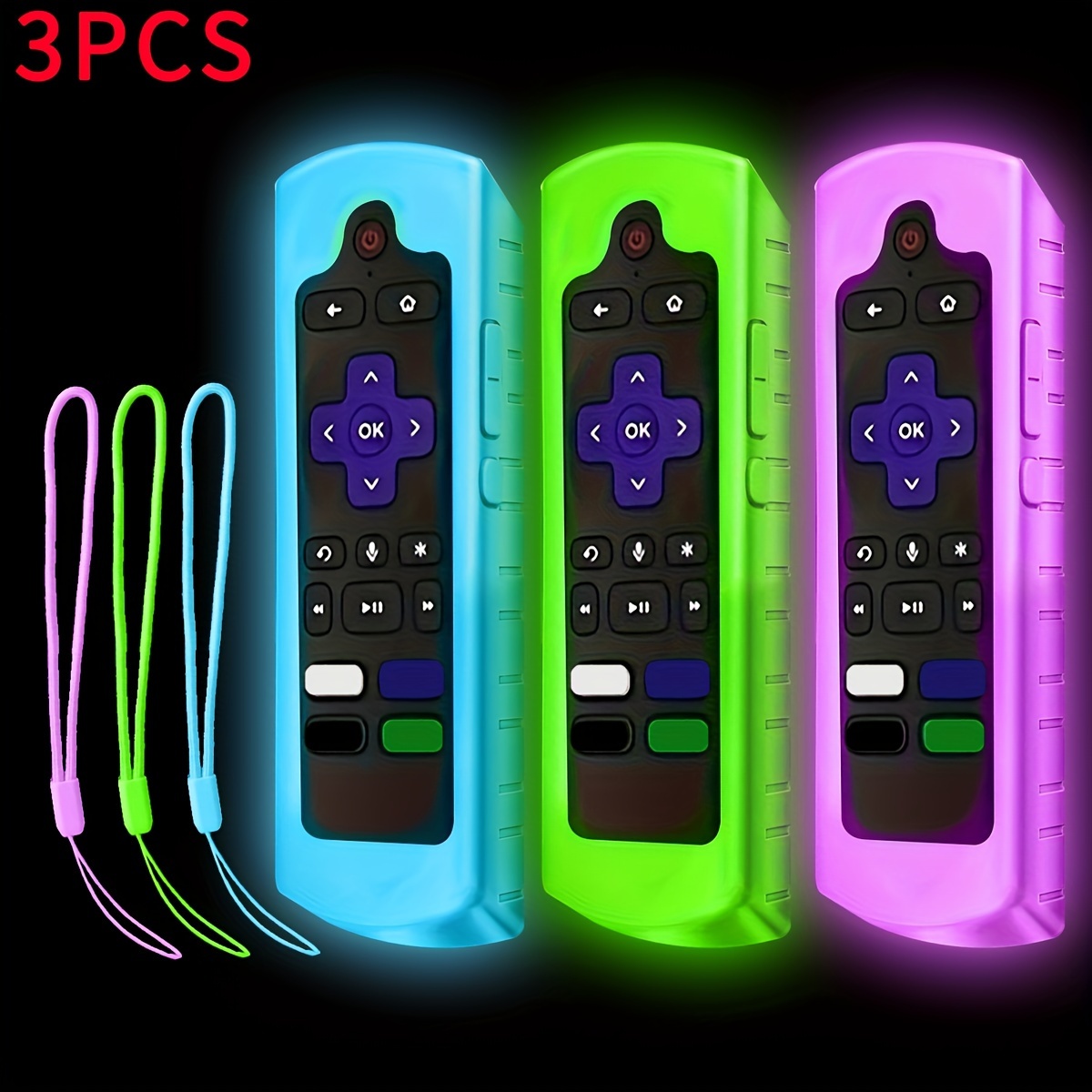 

3pcs The Dark Remote Control Cover Case For , For Tcl Hisense Remote Control