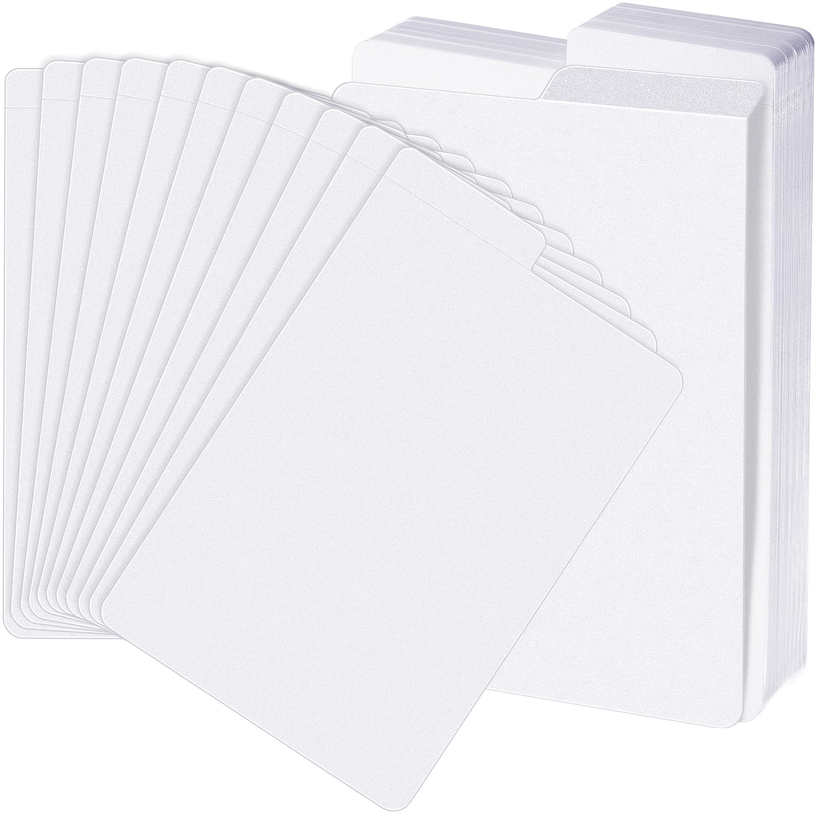 

50pcs White Frosted Comic Book Dividers With Tabs, 11.22" X 7.24" - Plastic Separators For Organizing Comic Storage Boxes