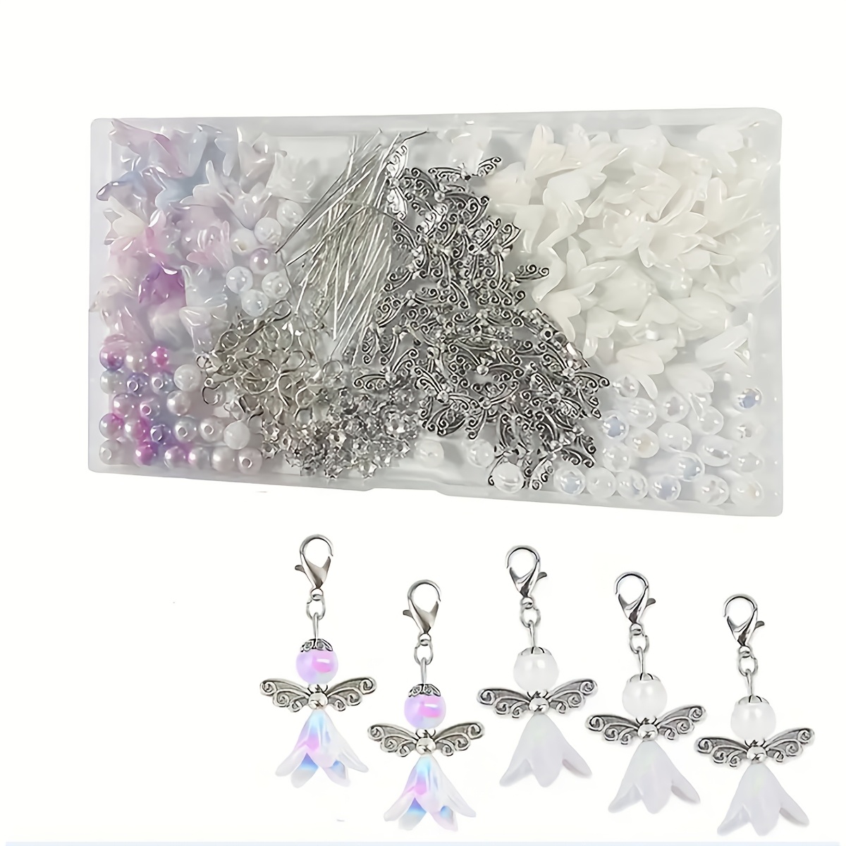 Image of Diy350pcs Color Keychain Keychain Making Kit - A Diy Keychain Guardian . Make Your Own Set Of Keychains For Wedding Baptism Gifts